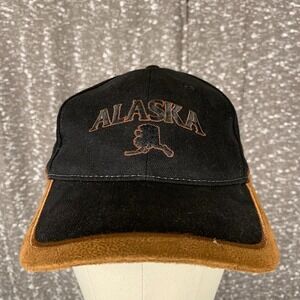 Tongass Trading‎ Company Alaska The Last Frontier Cap Strapback Black Brown Hat